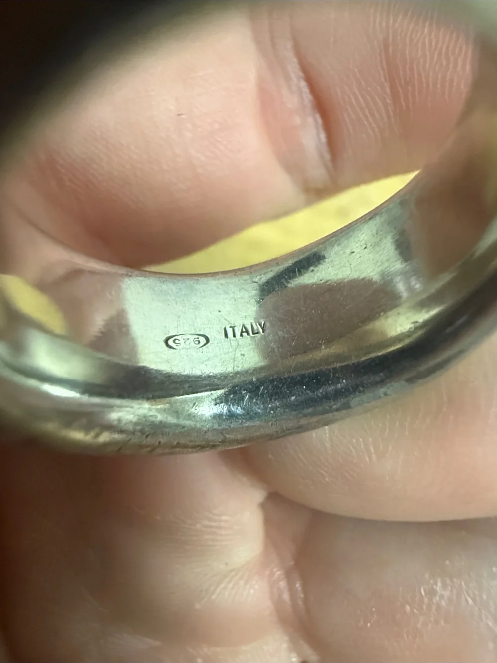 925 Italy silver ring 12g molded artistic wave